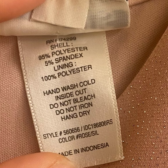 Pink Sparkly Formal Dress | En Focus Petite | Leg Slit at Bottom - Picture 4 of 6